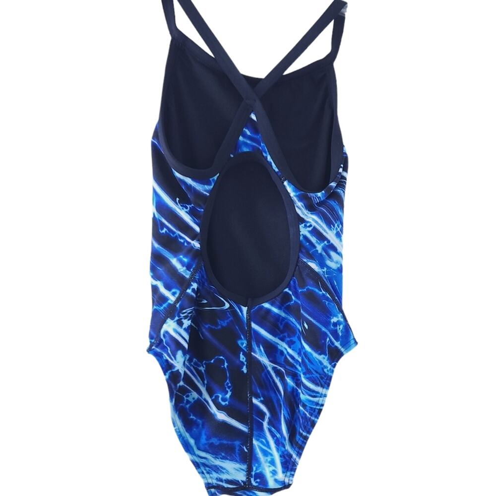TYR Durafast Competitive Swimsuit Size 28 (XXS) Blue One Piece Bathing Suit - Picture 2 of 5